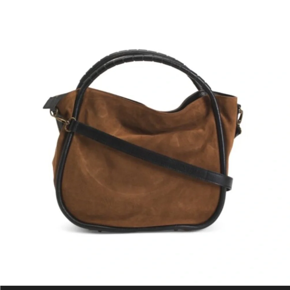 Cheval Firenze Italian Suede Leather Satchel Bag/Satchel/Crossbody